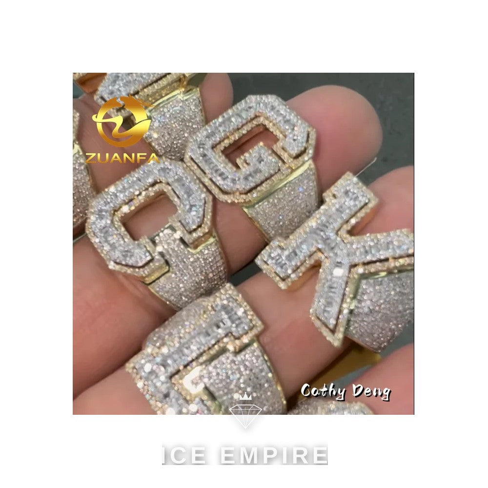 Iced Out 925 Silver Moissanite Cuban Chain