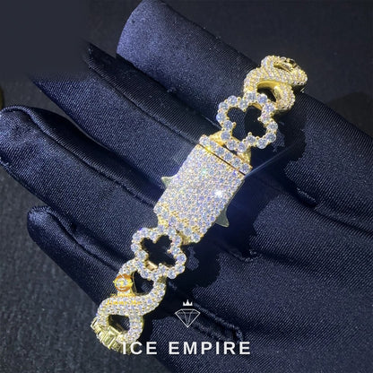 Iced Out 925 Silver Moissanite Cuban Chain