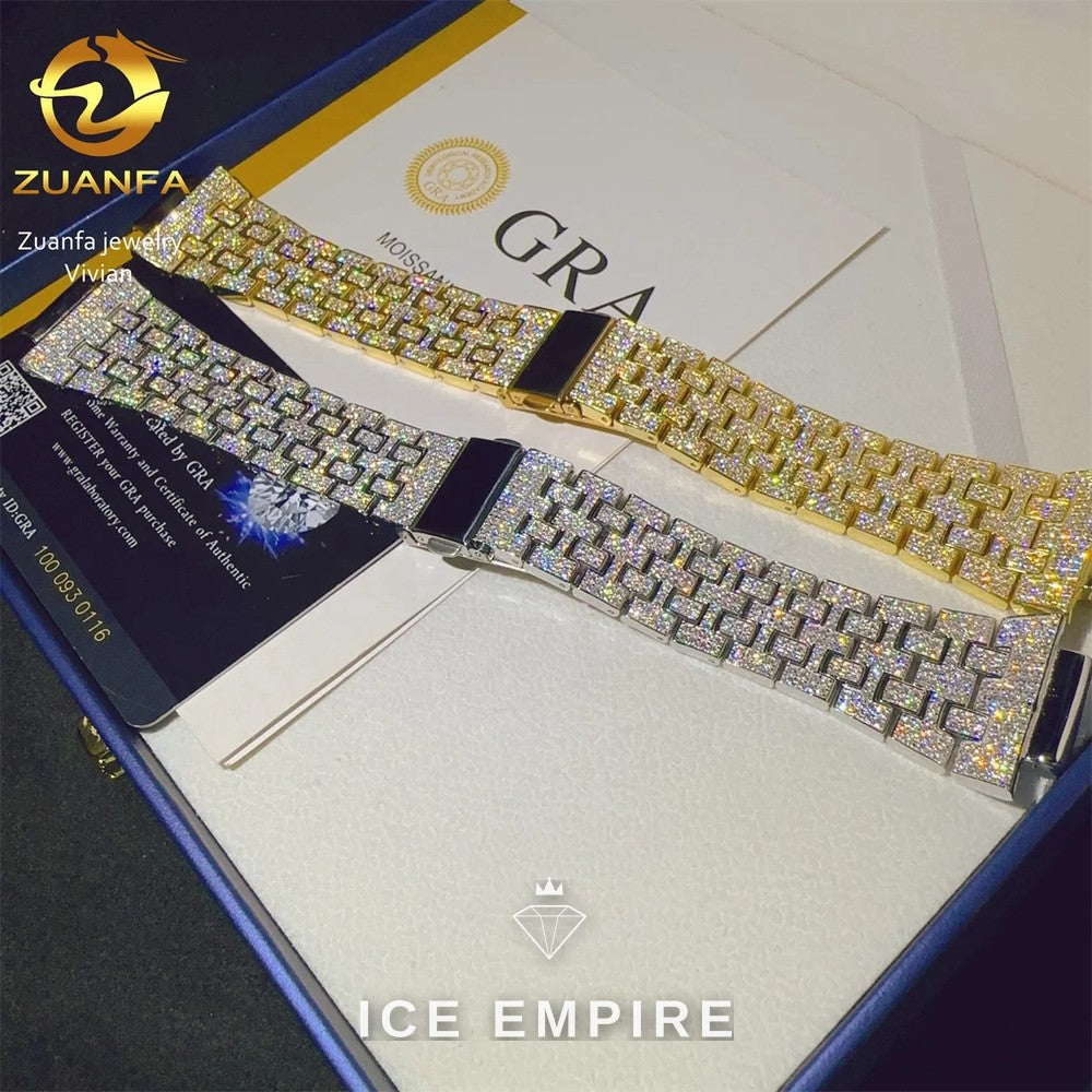 Iced Out 925 Silver Moissanite Watch