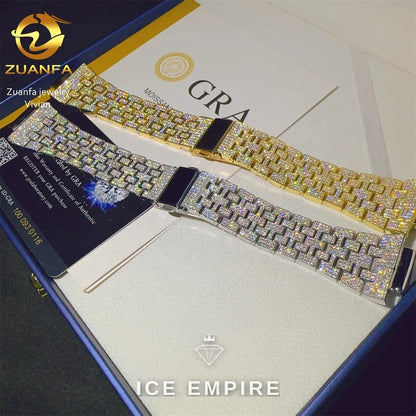 Iced Out 925 Silver Moissanite Watch