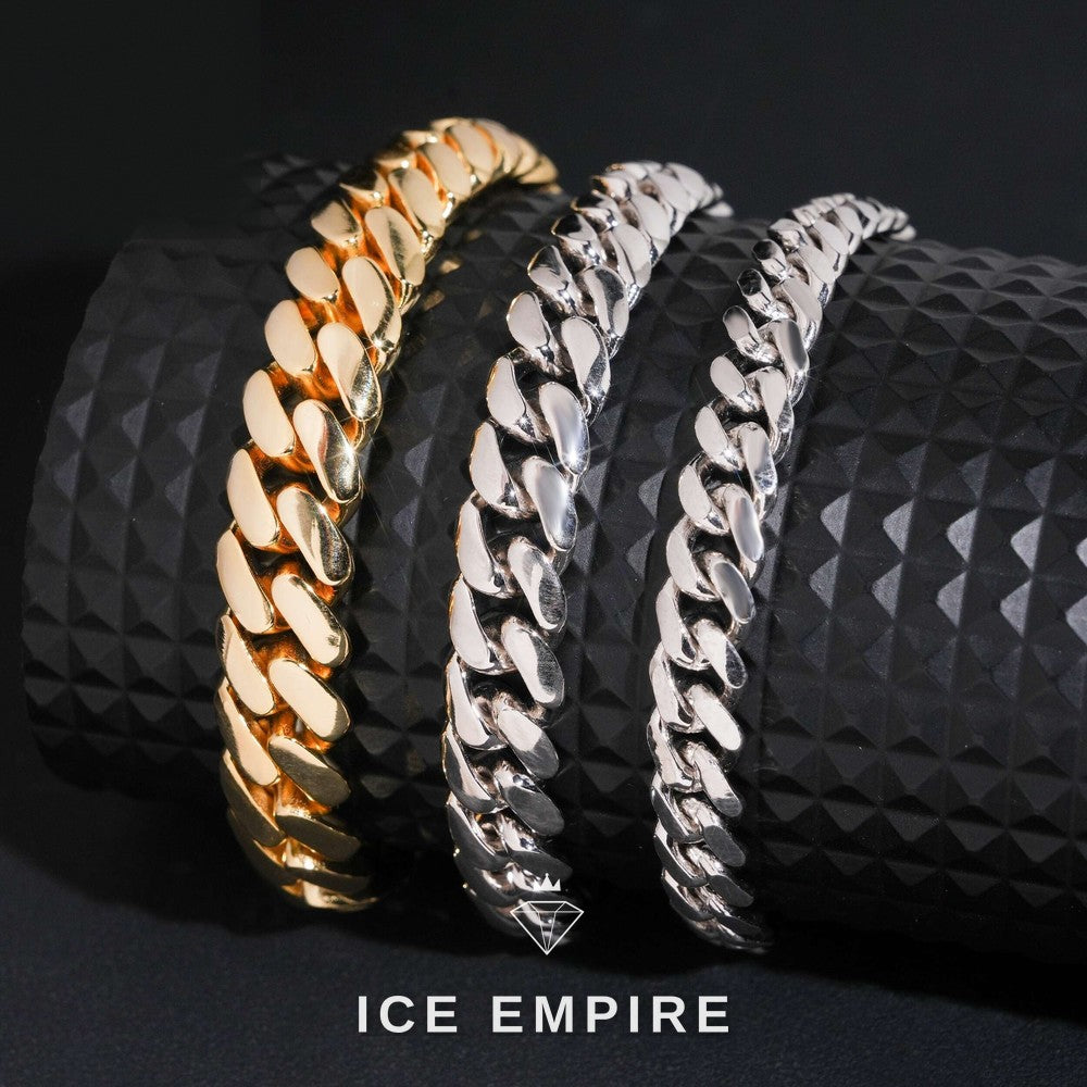 Iced Out Gold Plated Moissanite Cuban Chain