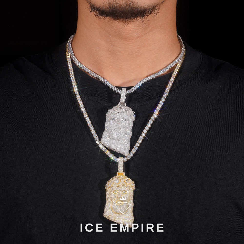 Iced Out Rose Gold Plated Moissanite Pendant