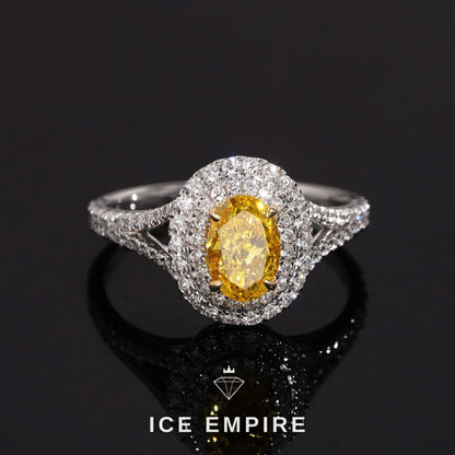 Iced Out 18K Gold Lab Grown Diamond Wedding Band