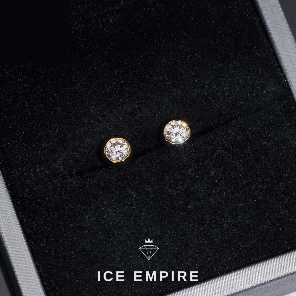 Iced Out 18K Gold Lab Grown Diamond Earrings