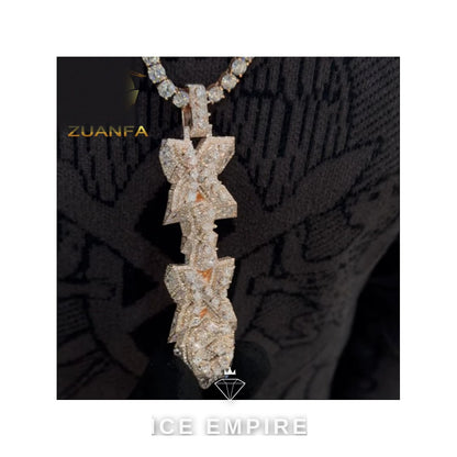 Iced Out Rose Gold Plated Moissanite Cuban Chain