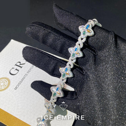 Iced Out 925 Silver Moissanite Cuban Chain