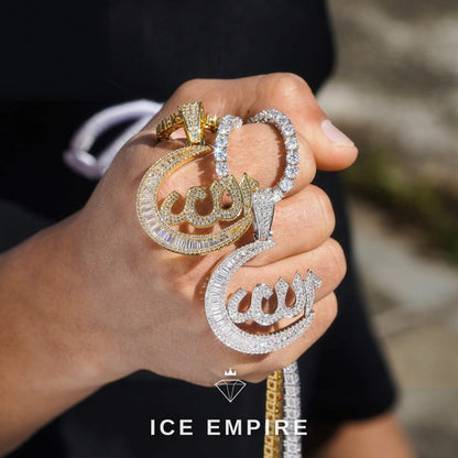 Iced Out Rose Gold Plated Moissanite Pendant