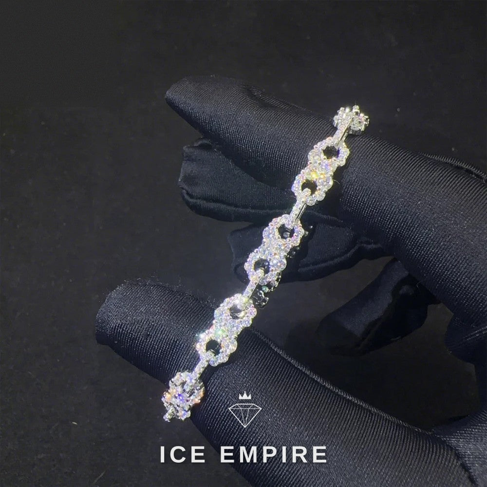 Iced Out 925 Silver Moissanite Bracelet