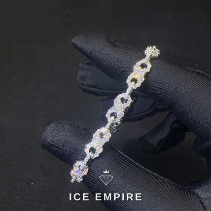 Iced Out 925 Silver Moissanite Bracelet