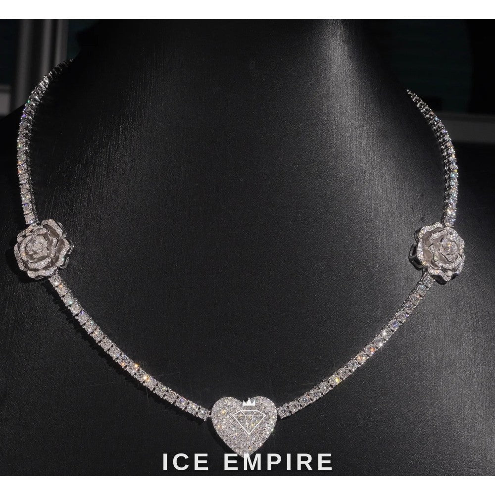 Iced Out Rose Gold Plated Moissanite Cuban Chain