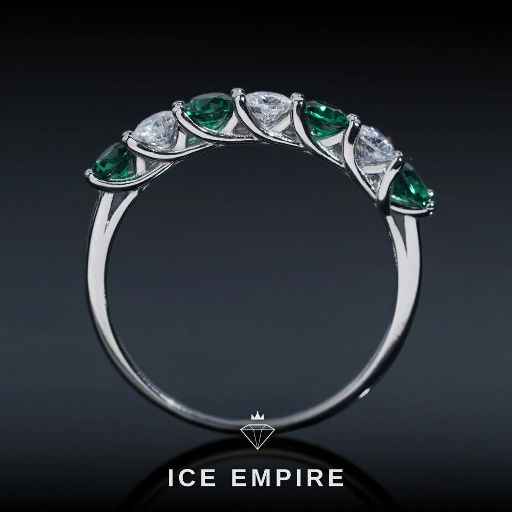 Iced Out 925 Silver Lab Grown Diamond Engagement Ring