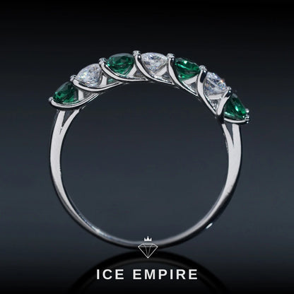 Iced Out 925 Silver Lab Grown Diamond Engagement Ring