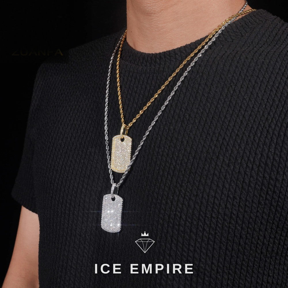 Iced Out Cross Rose Gold Plated Pendant