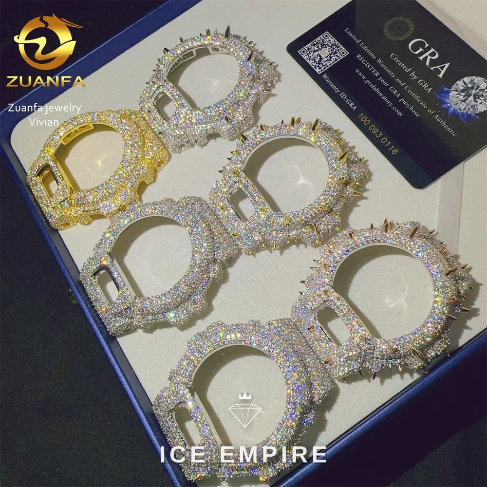 Iced Out 925 Silver Moissanite Watch