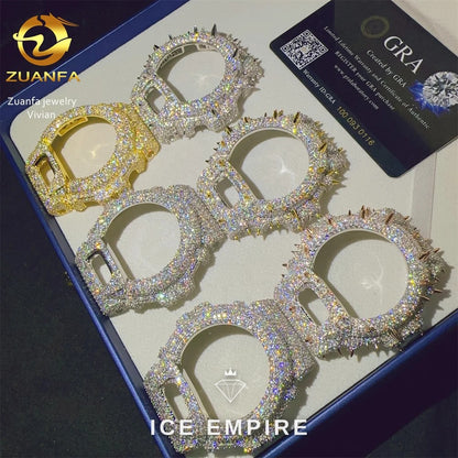 Iced Out 925 Silver Moissanite Watch