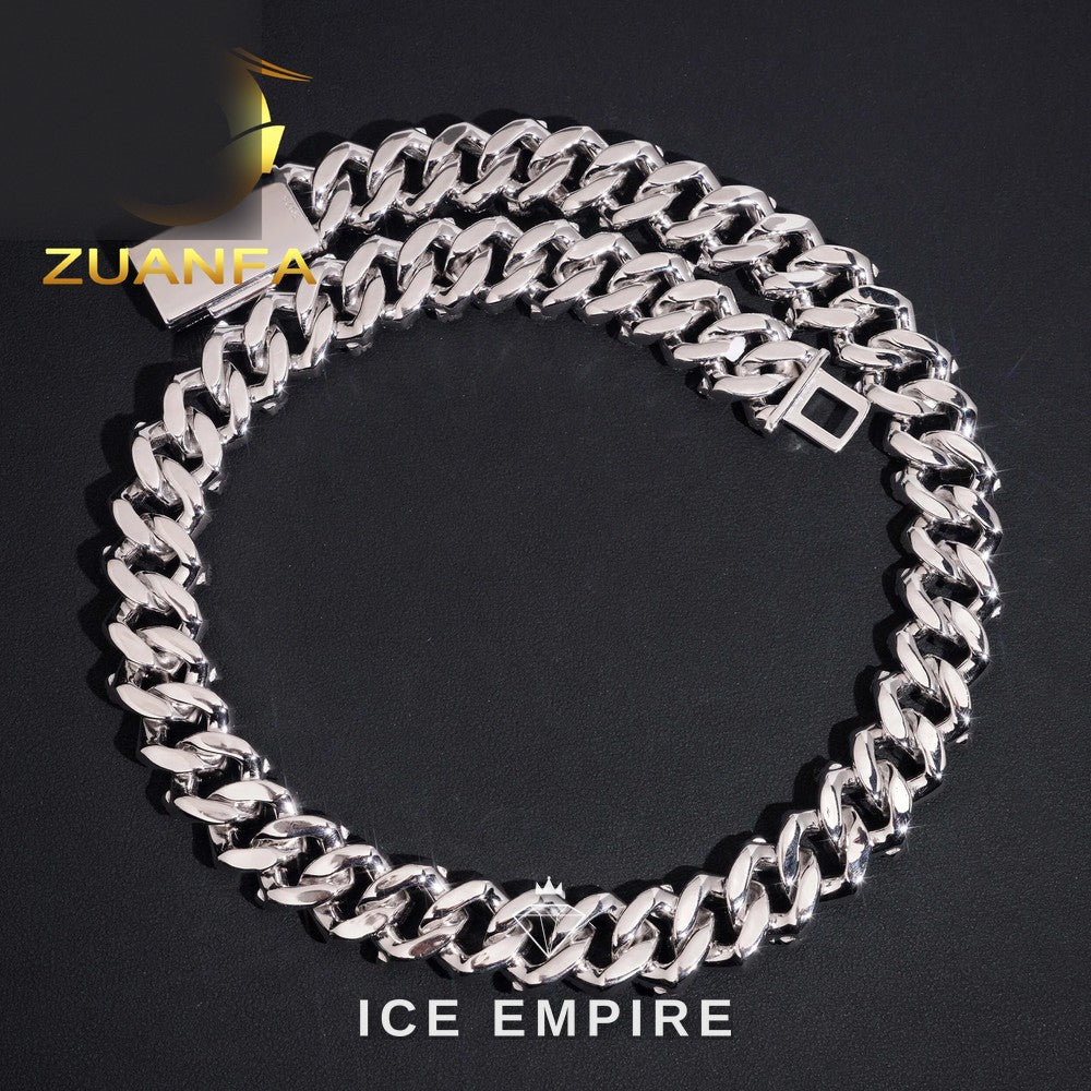 Iced Out Rose Gold Plated Moissanite Cuban Chain