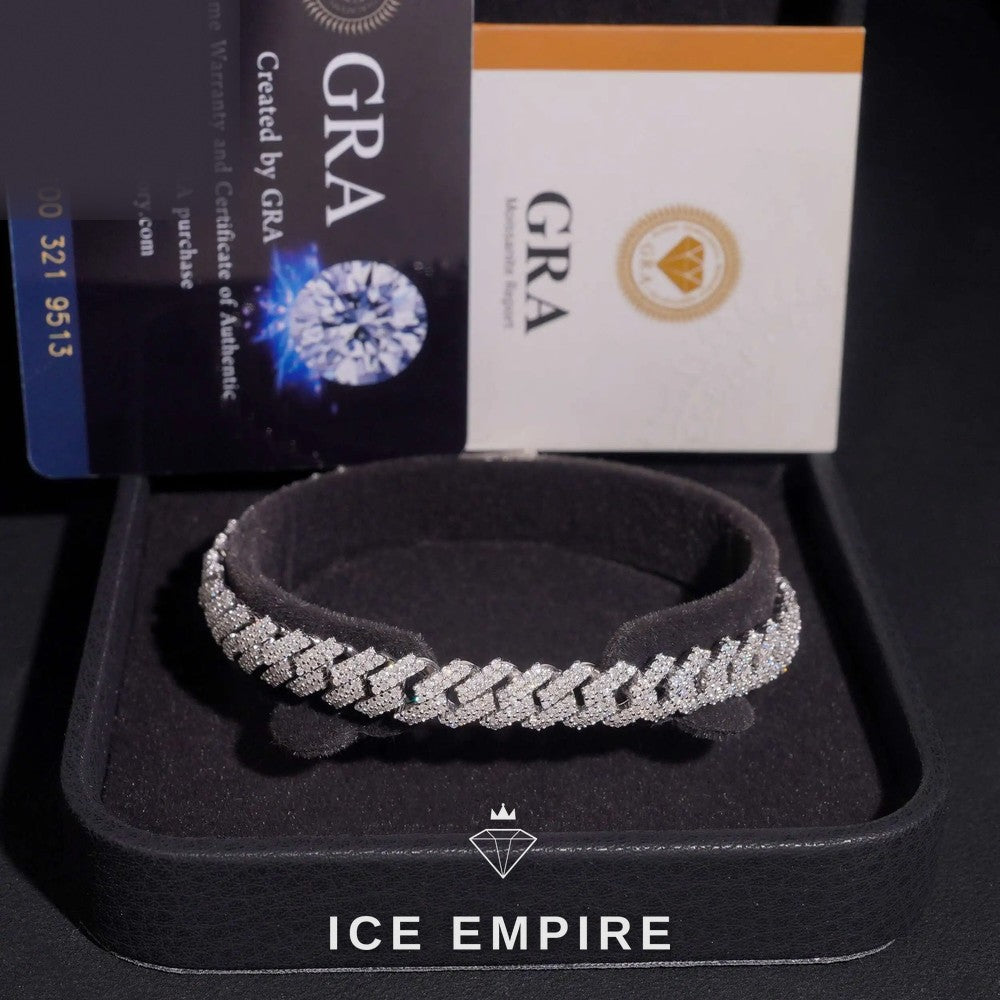 Iced Out Gold Plated Moissanite Cuban Chain