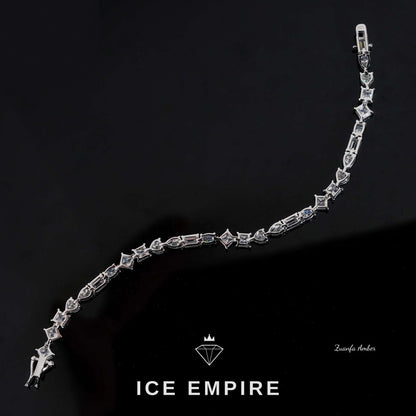 Iced Out 925 Silver Moissanite Tennis Chain