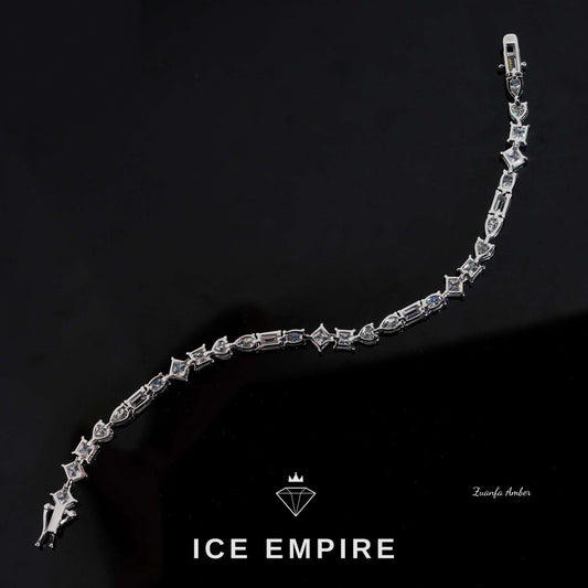 Iced Out 925 Silver Moissanite Tennis Chain