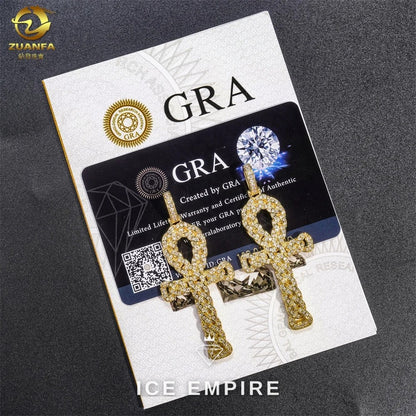 Iced Out Cross Gold Plated Pendant