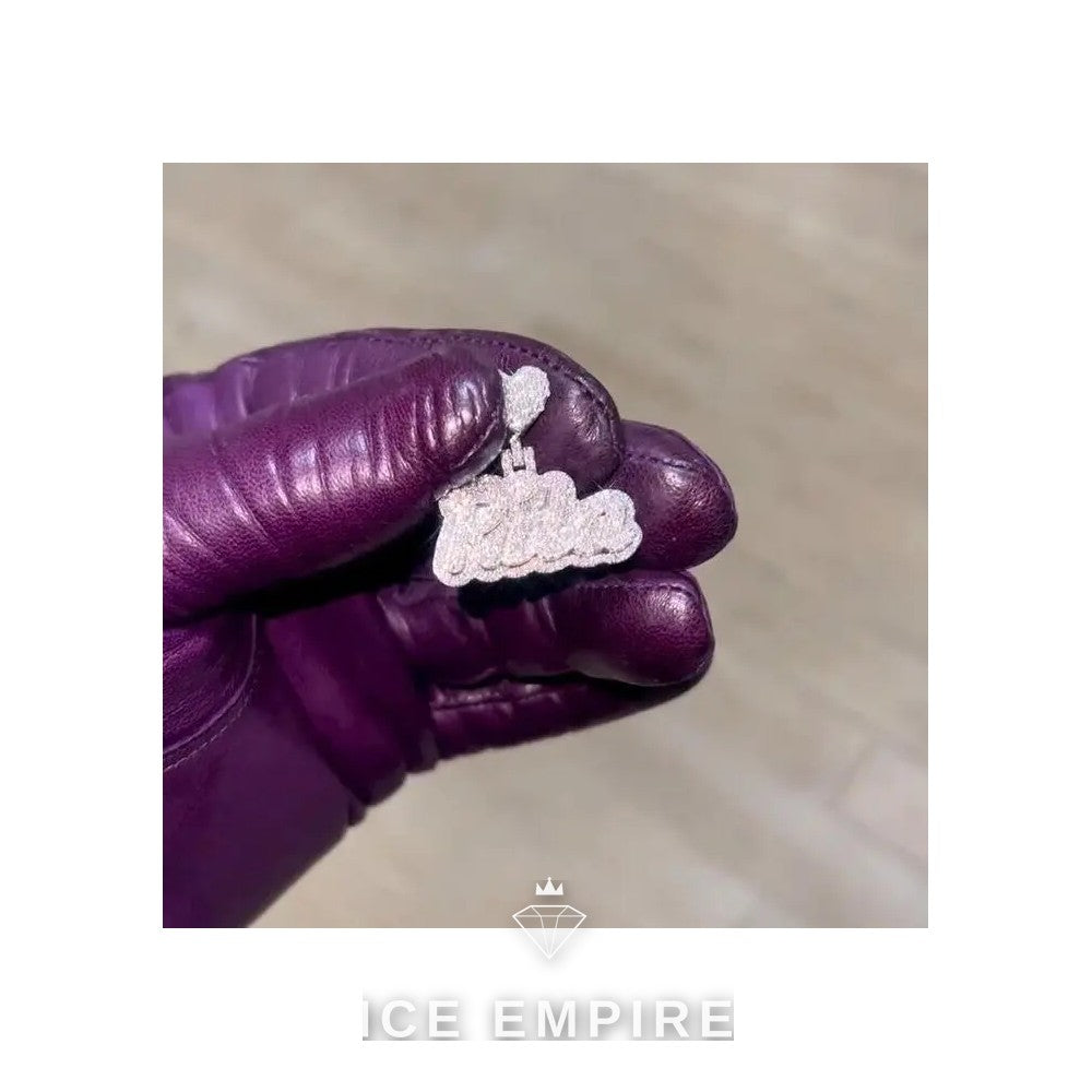 Iced Out Baguette Rose Gold Plated Pendant