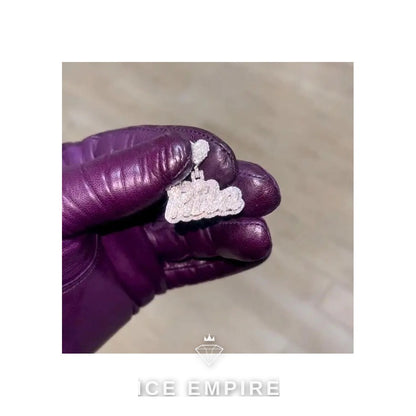 Iced Out Baguette Rose Gold Plated Pendant