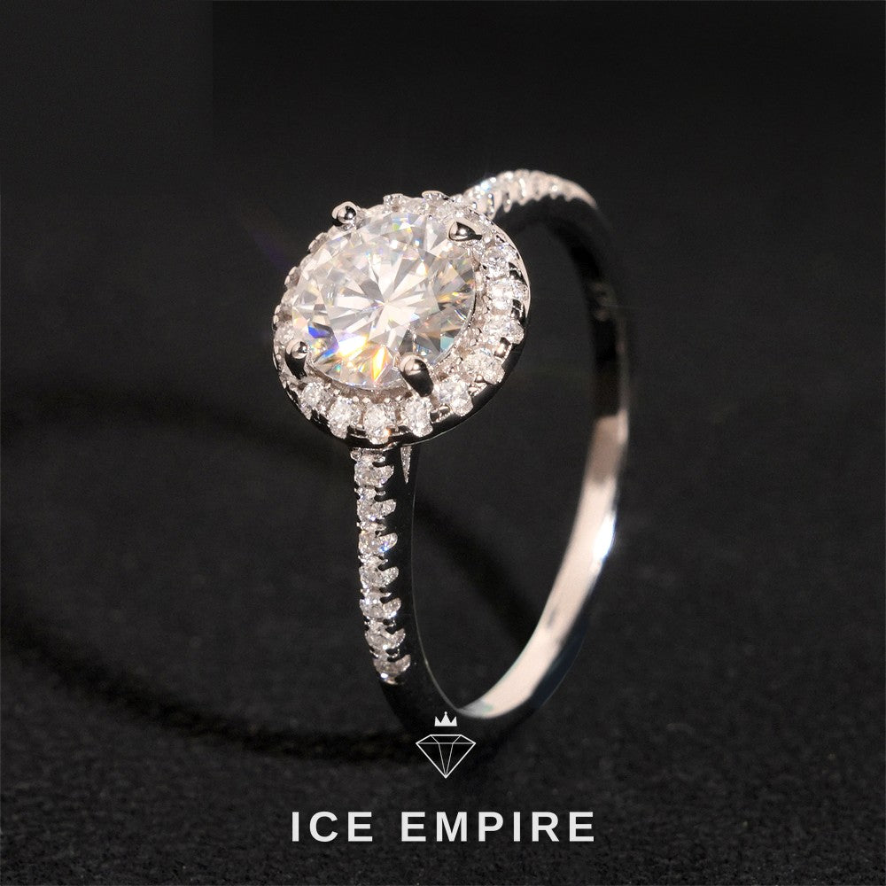 Iced Out Baguette Rose Gold Plated Moissanite Ring