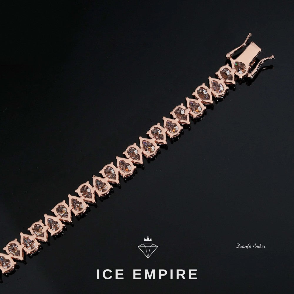 Iced Out 925 Silver Moissanite Tennis Chain