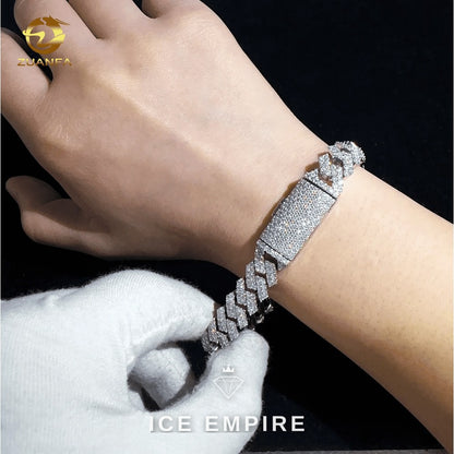 Iced Out Rose Gold Plated Moissanite Cuban Chain