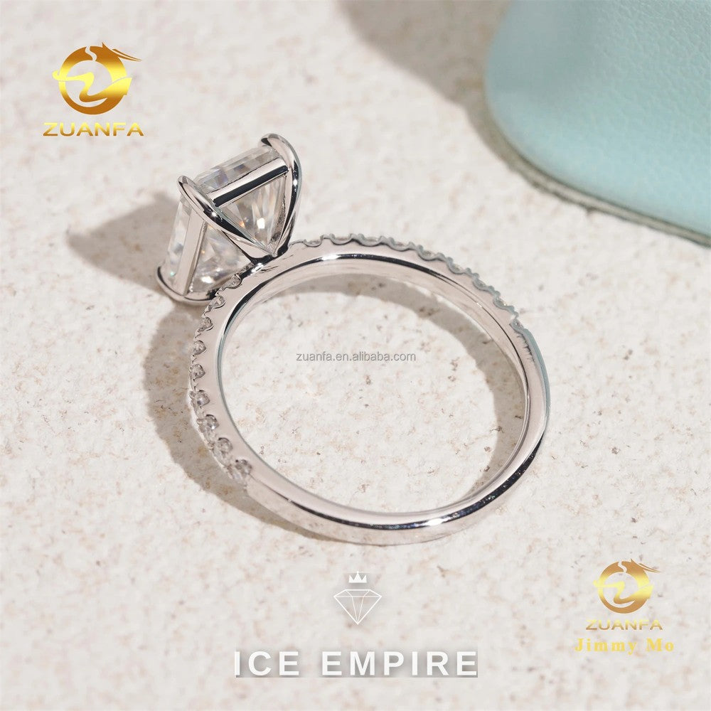 Iced Out 14K Gold Lab Grown Diamond Engagement Ring