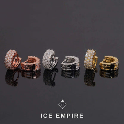 Iced Out 925 Silver Moissanite Stud Earrings