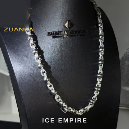 Iced Out Rose Gold Plated Moissanite Cuban Chain