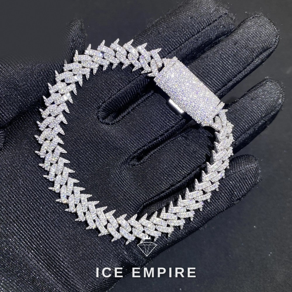 Iced Out 925 Silver Moissanite Cuban Chain