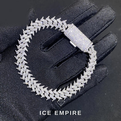 Iced Out 925 Silver Moissanite Cuban Chain