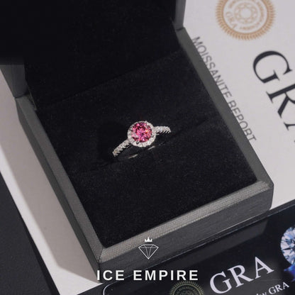 Iced Out 925 Silver Moissanite Engagement Ring