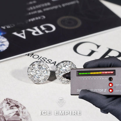 Iced Out Rose Gold Plated Moissanite Earrings