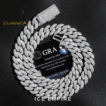 Iced Out Rose Gold Plated Moissanite Cuban Chain