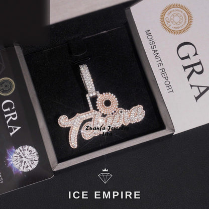 Iced Out 925 Silver Pendant