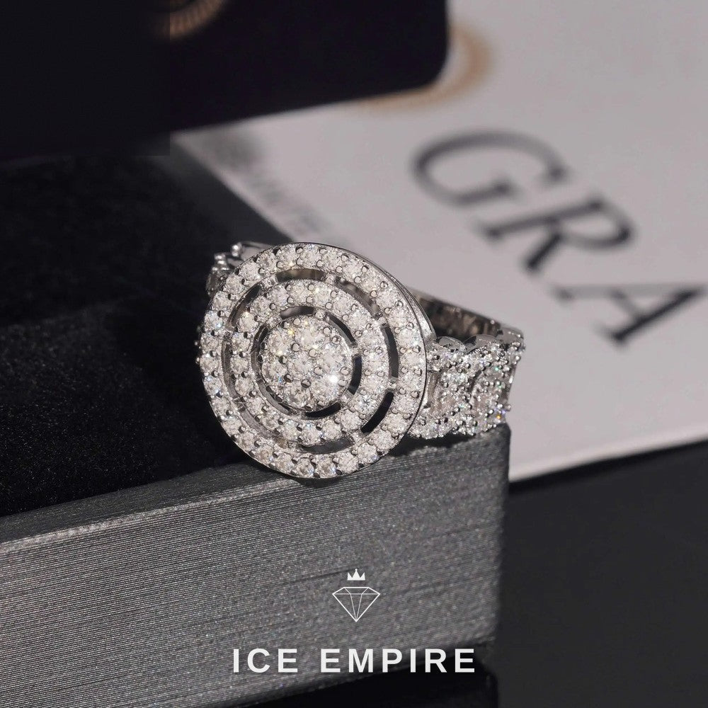 Iced Out Baguette 925 Silver Moissanite Ring