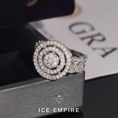 Iced Out Baguette 925 Silver Moissanite Ring