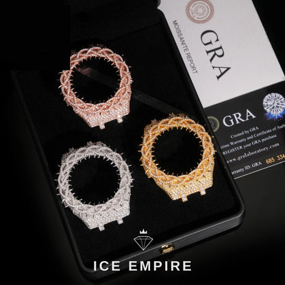 Iced Out 925 Silver Moissanite Watch