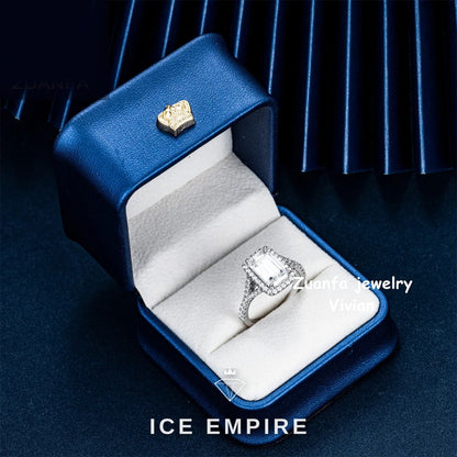 Iced Out 925 Silver Moissanite Ring