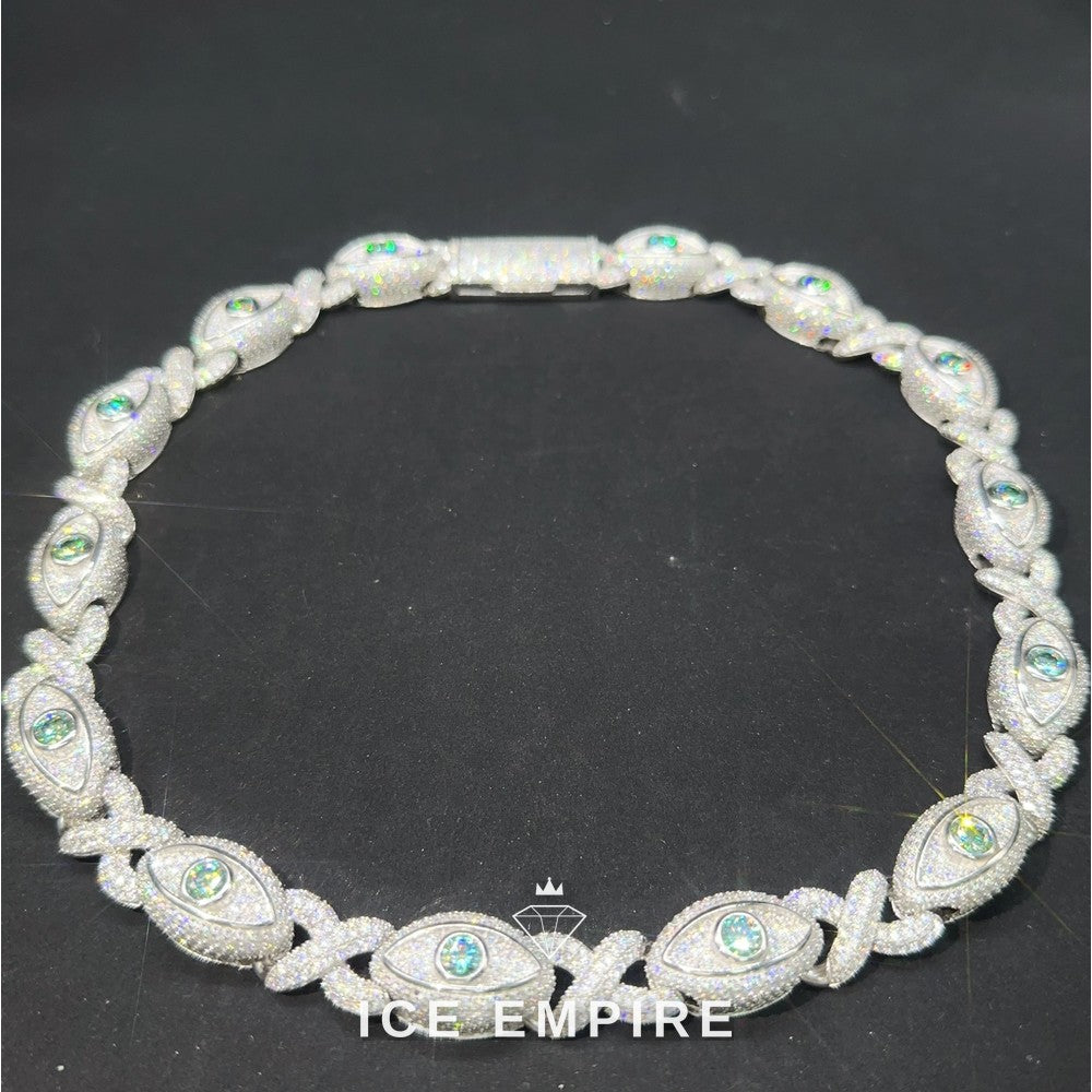 Iced Out Rose Gold Plated Moissanite Cuban Chain