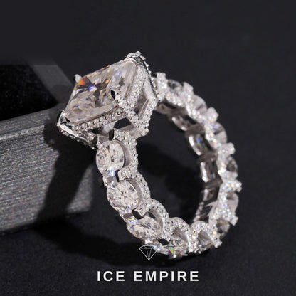 Iced Out Rose Gold Plated Moissanite Ring