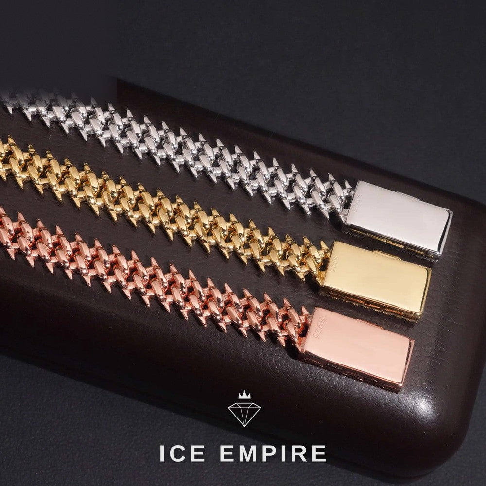 Iced Out Rose Gold Plated Moissanite Cuban Chain