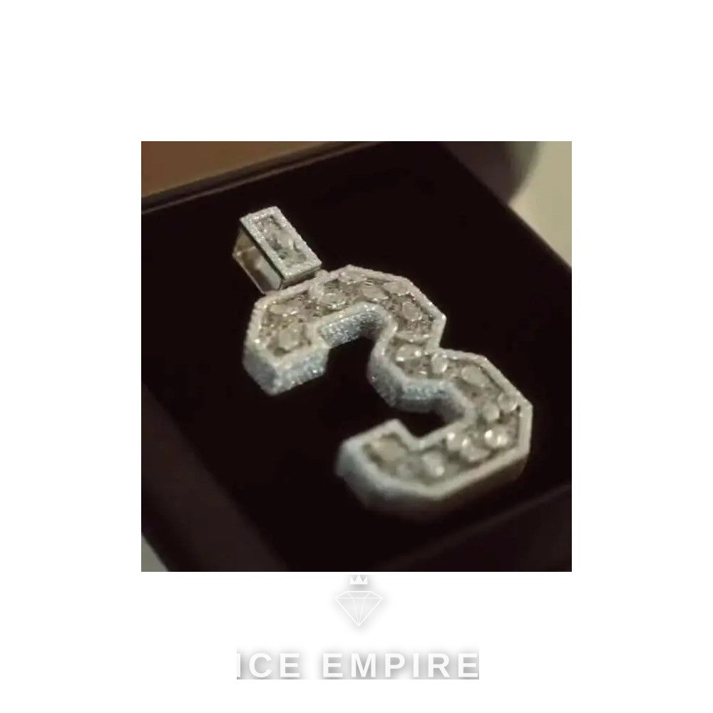Iced Out Baguette Rose Gold Plated Moissanite Pendant