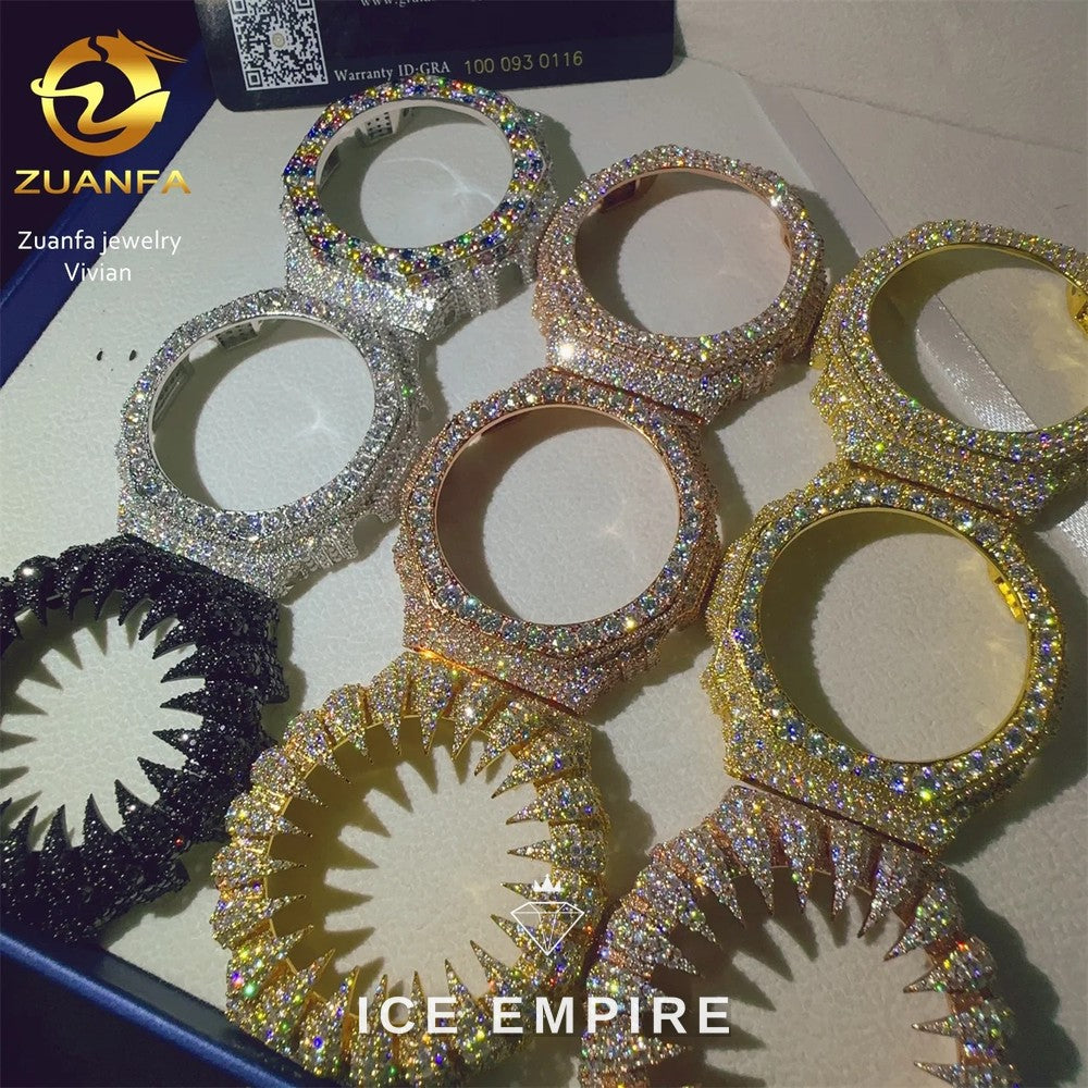 Iced Out 925 Silver Moissanite Watch