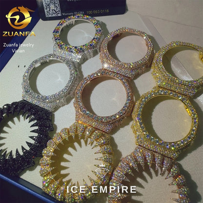Iced Out 925 Silver Moissanite Watch