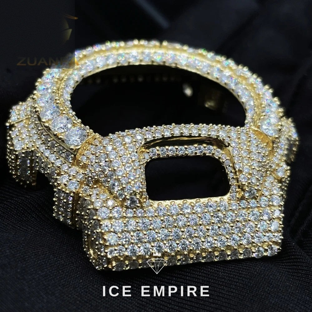 Iced Out 925 Silver Moissanite Watch