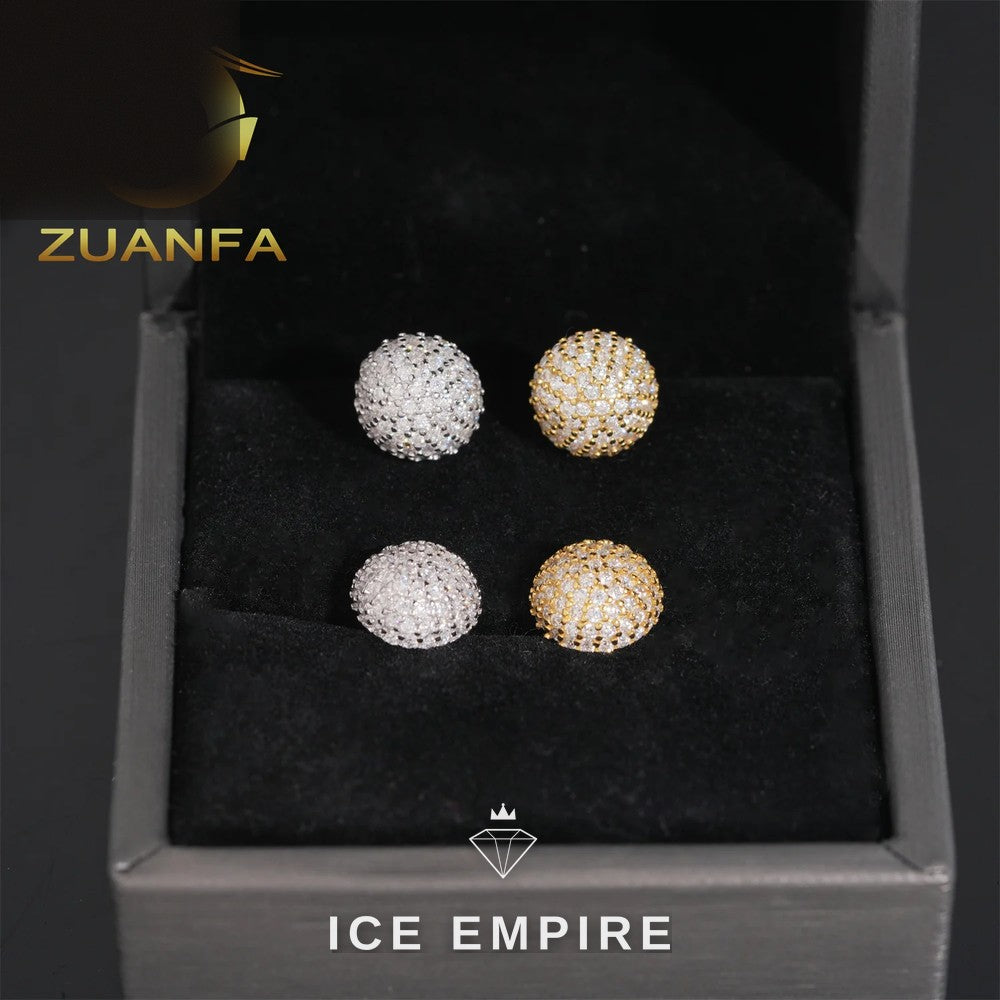 Iced Out 925 Silver Moissanite Earrings